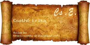 Csathó Erika névjegykártya